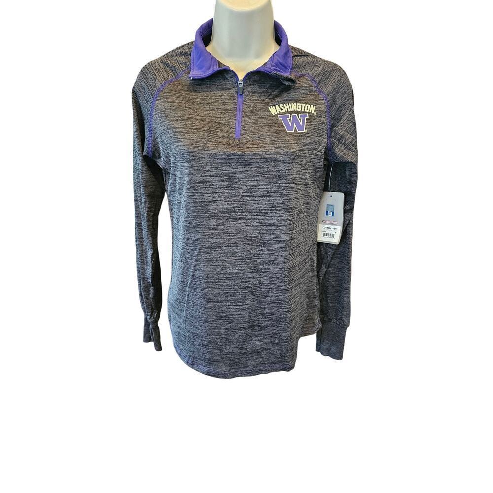 NWT Colosseum classics Washington Huskies womens 1/4 zip performance top M new +